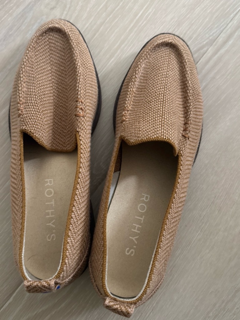 Rothy's Tan Knit Slip-On Loafers